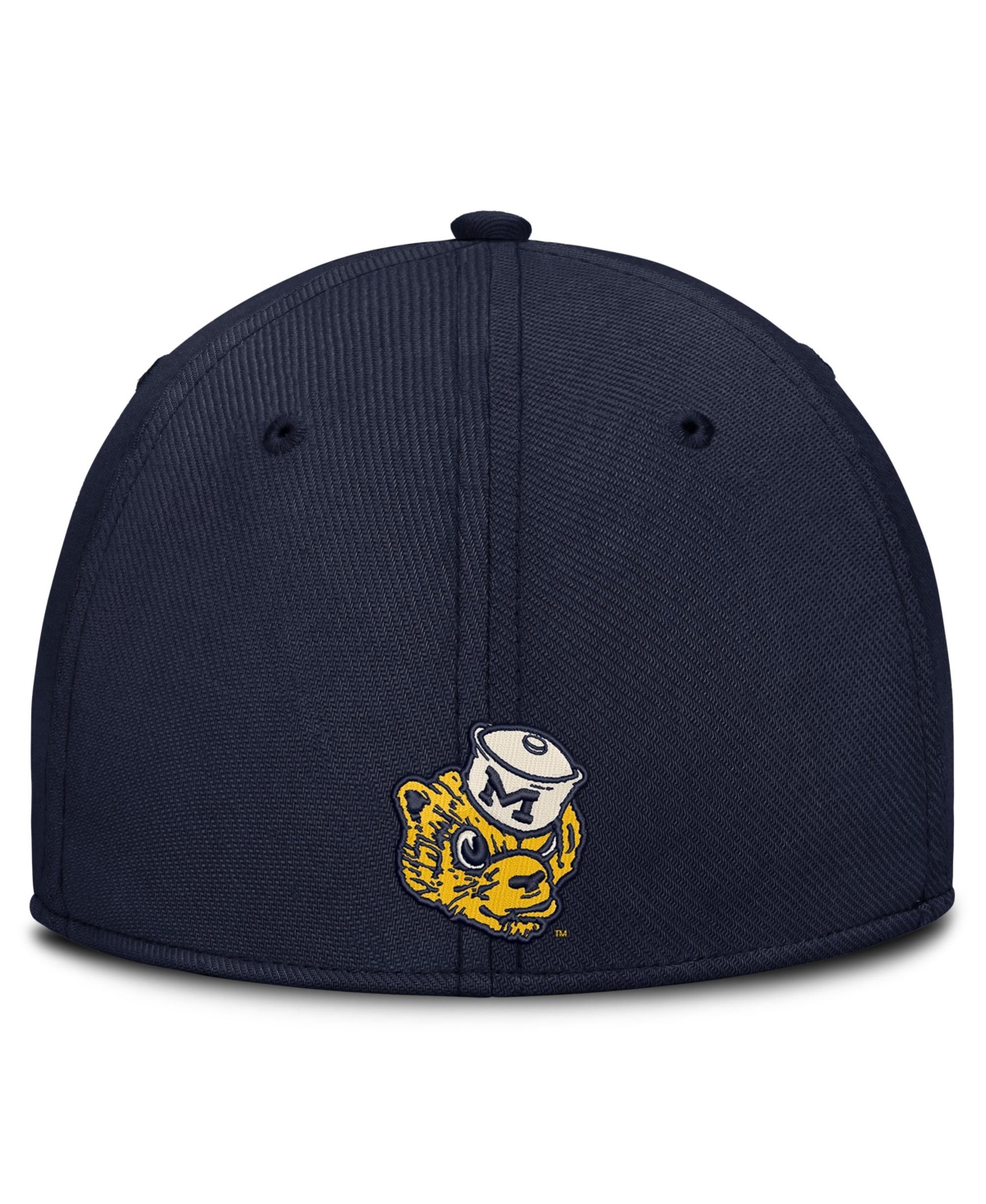 Nike Men's Natural/Navy Michigan Wolverines Legacy Swooshflex Dri-fit Hat