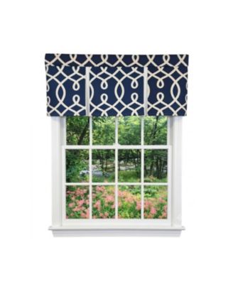 Oblique Pleated Window Valance 100% Cotton Rod Pocket