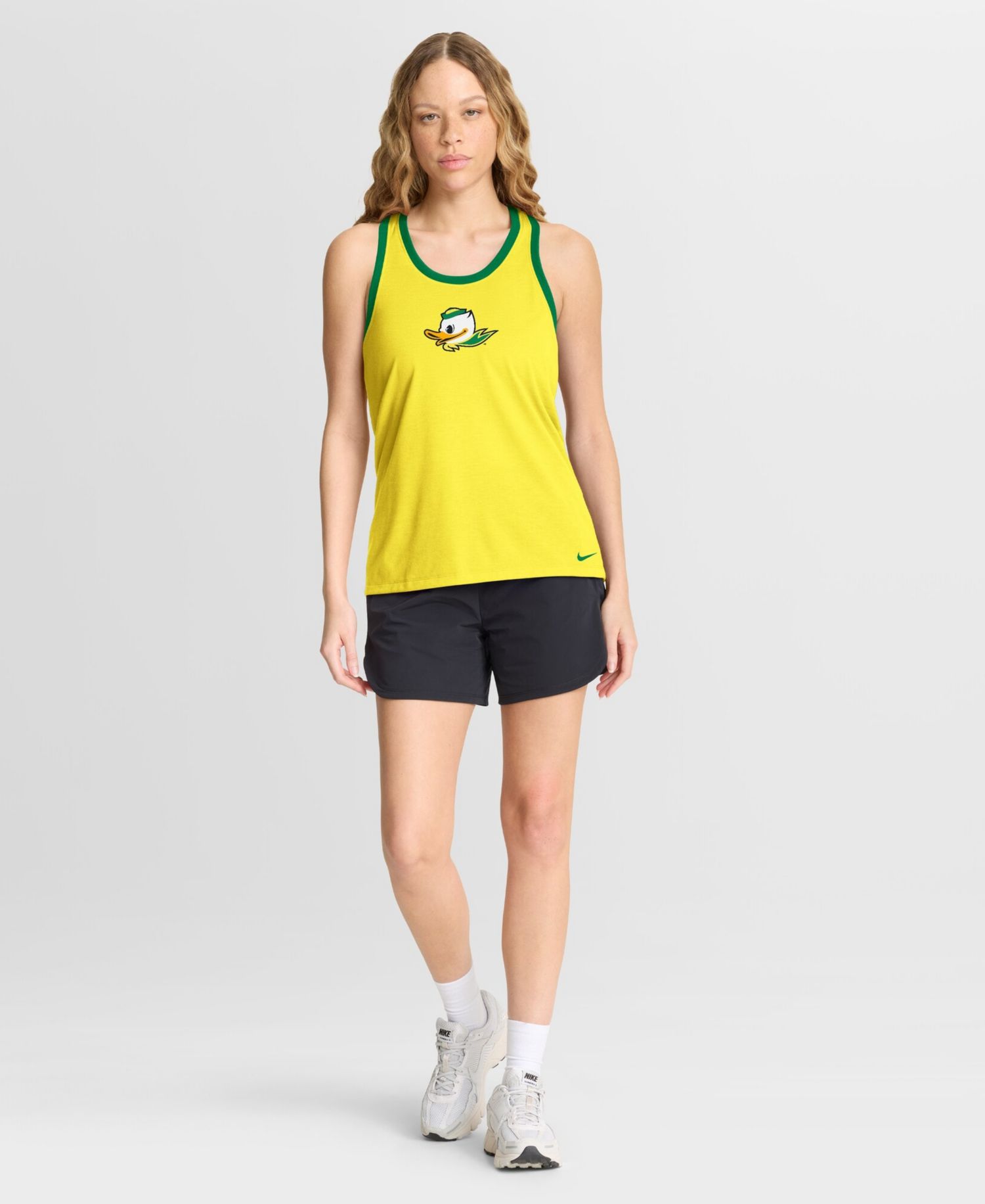 Women's Yellow Oregon Ducks Racerback Tank Top