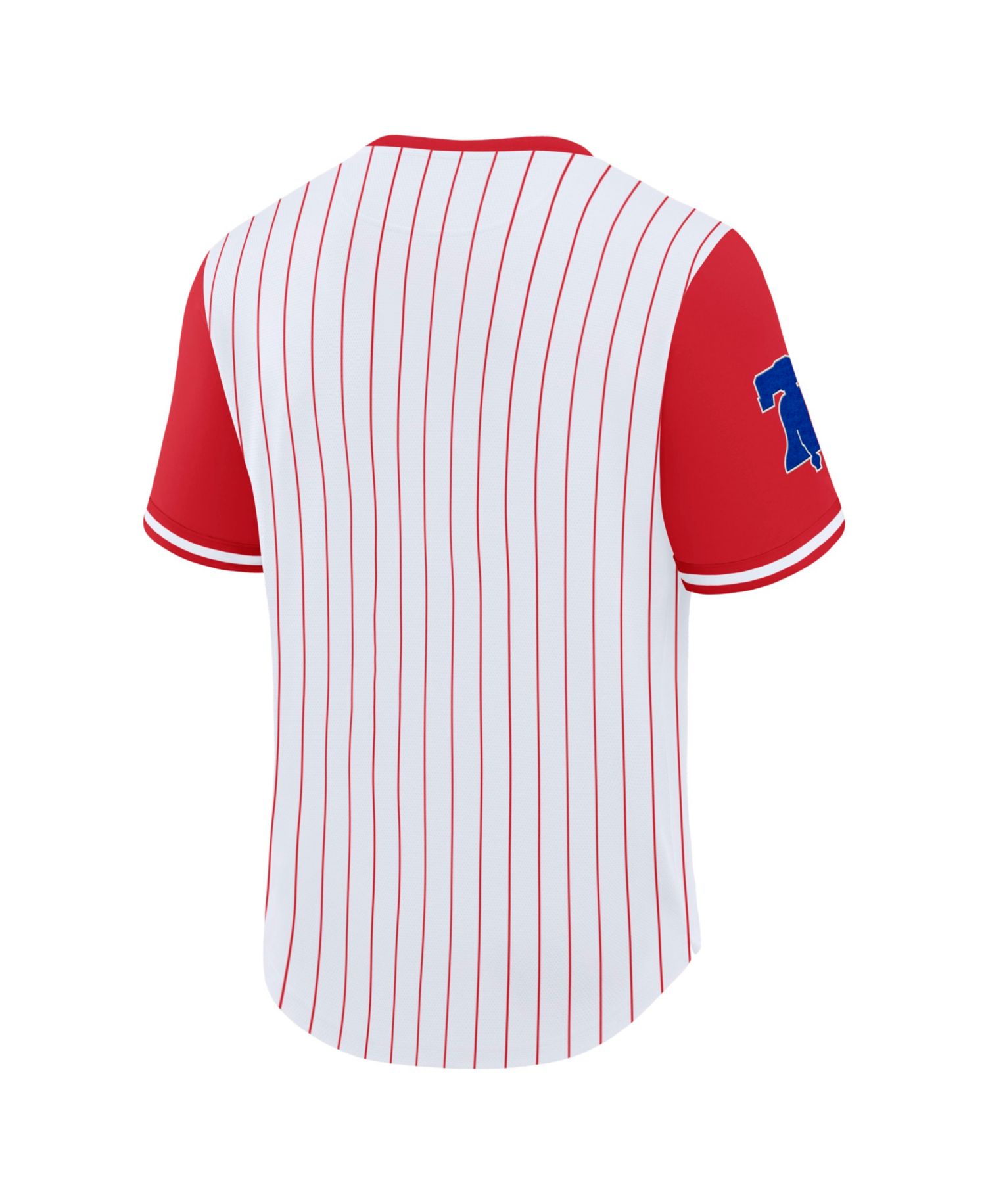 Men's White/Red Philadelphia Phillies Pinstripe Walk Off Shirt