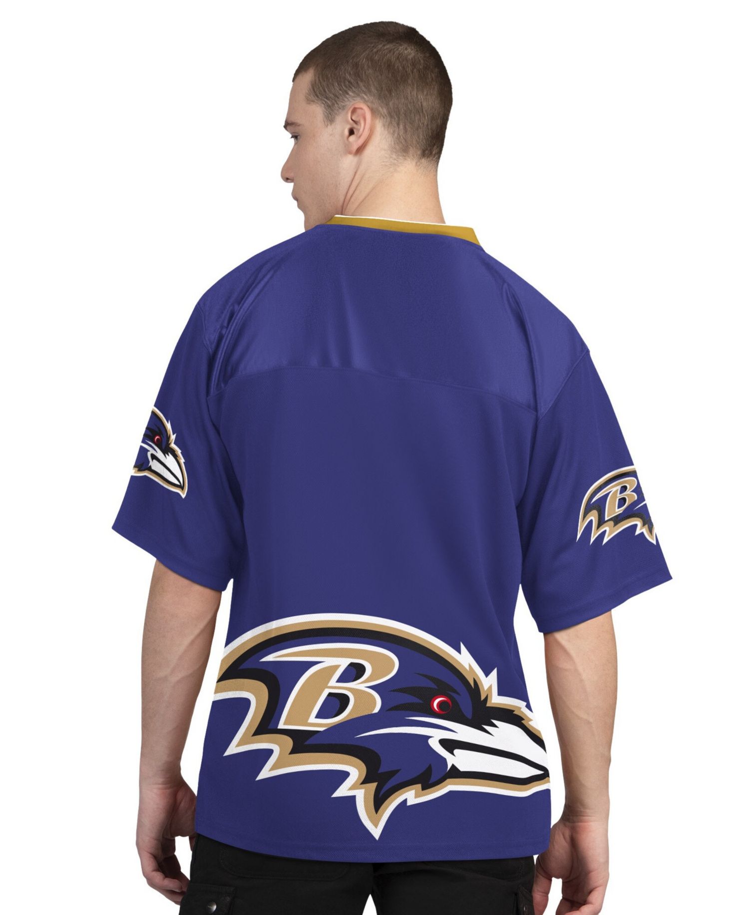 Men's Purple/White Baltimore Ravens Short Sleeve Long Sleeve T-Shirt
