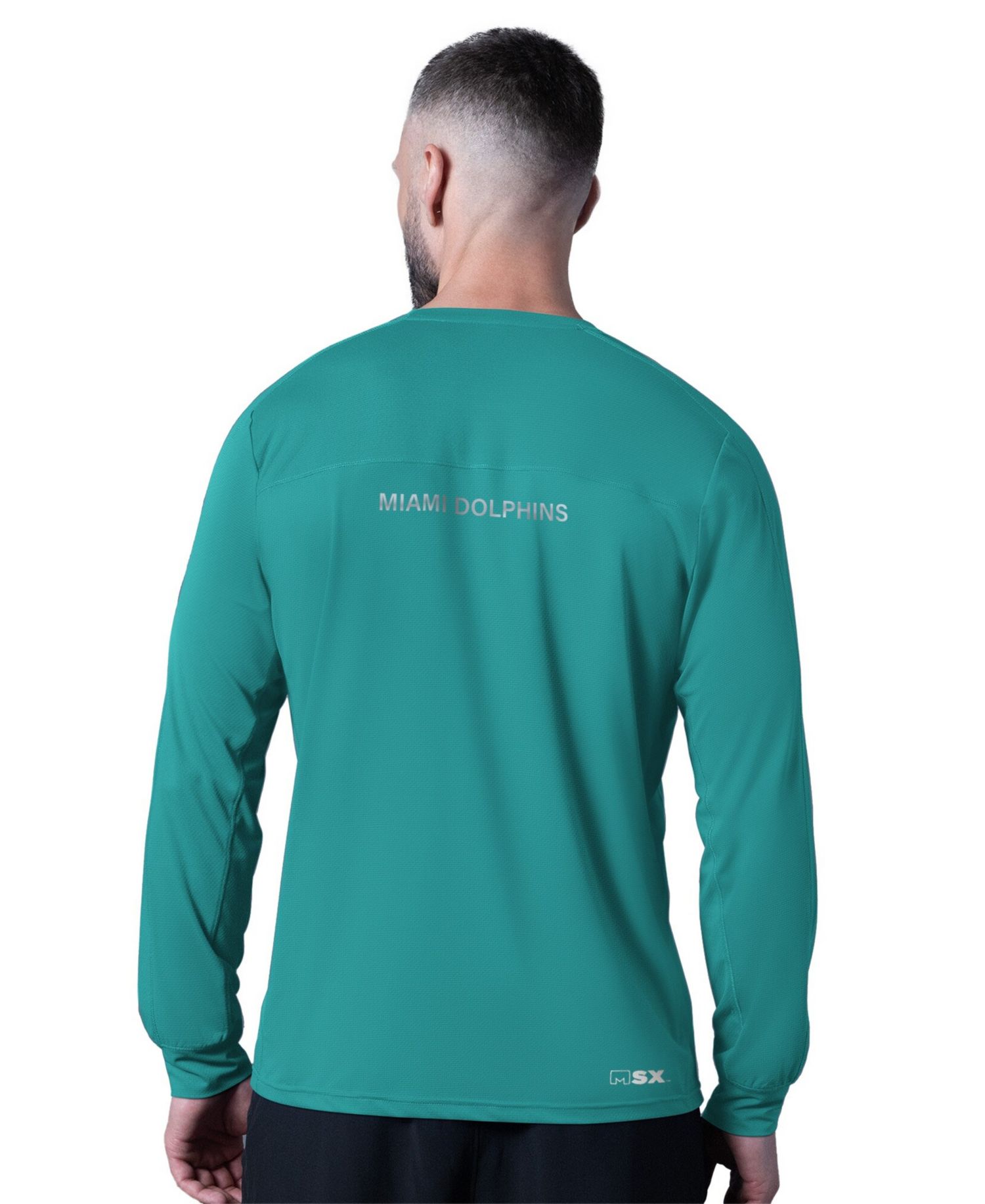 Men's Aqua Miami Dolphins Forward Long-Sleeve T-Shirt