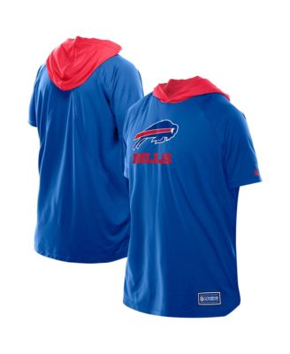 Men's Royal Buffalo Bills Combine Authentic Hooded Raglan Short-Sleeve T-Shirt