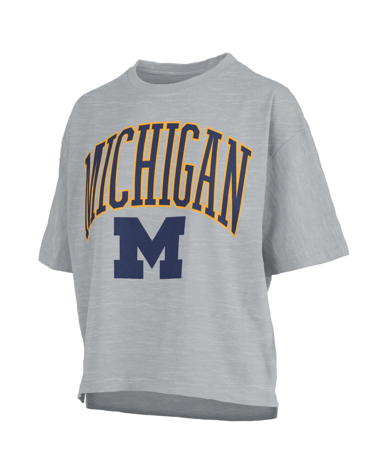 Women's Gray Michigan Wolverines Nelson T-Shirt