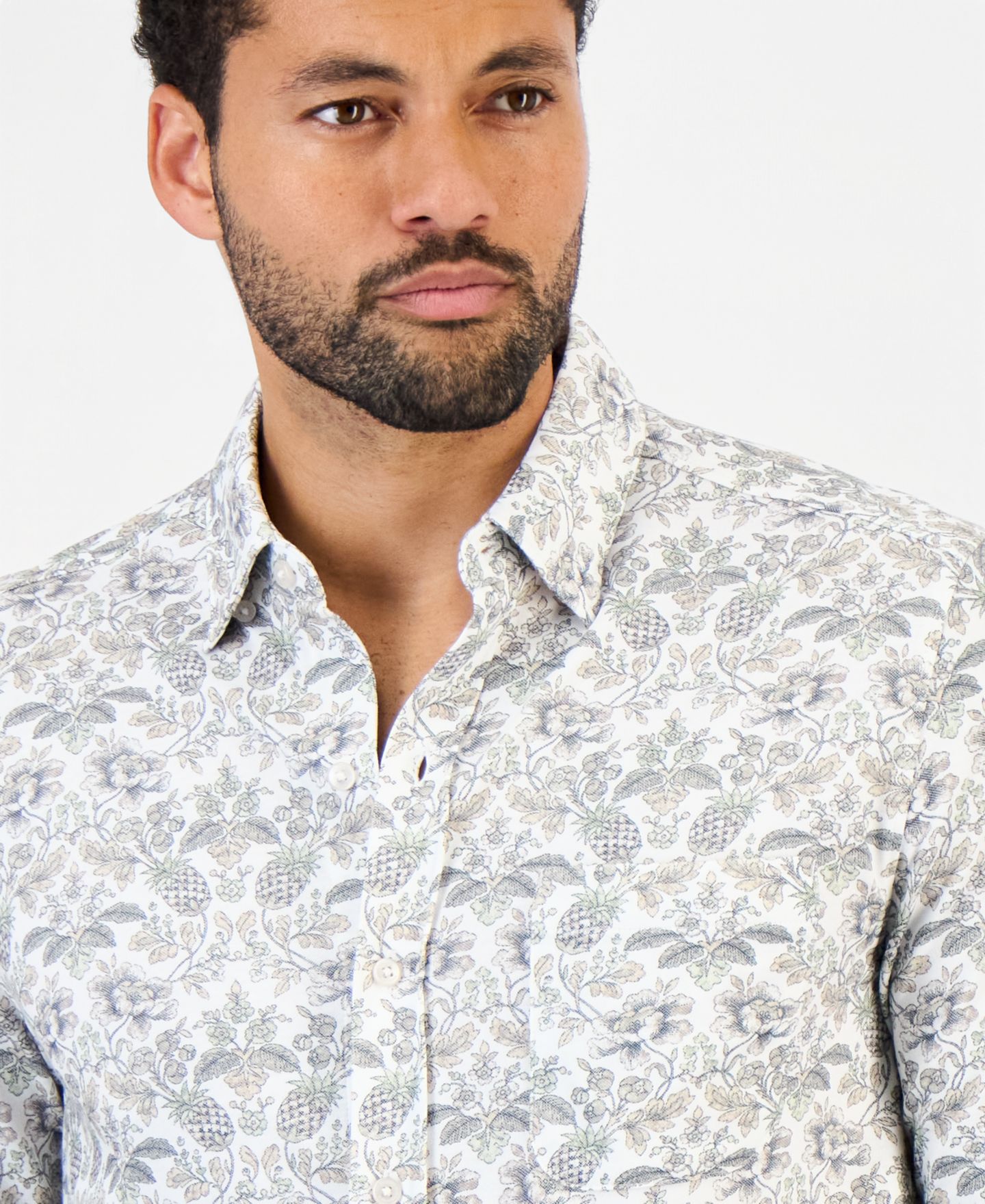 Мужская рубашка Tommy Bahama San Lucio Pina Long-Sleeve Classic-Fit Resort Button-Up, цвет: Рыжевато-коричневый — фото 2