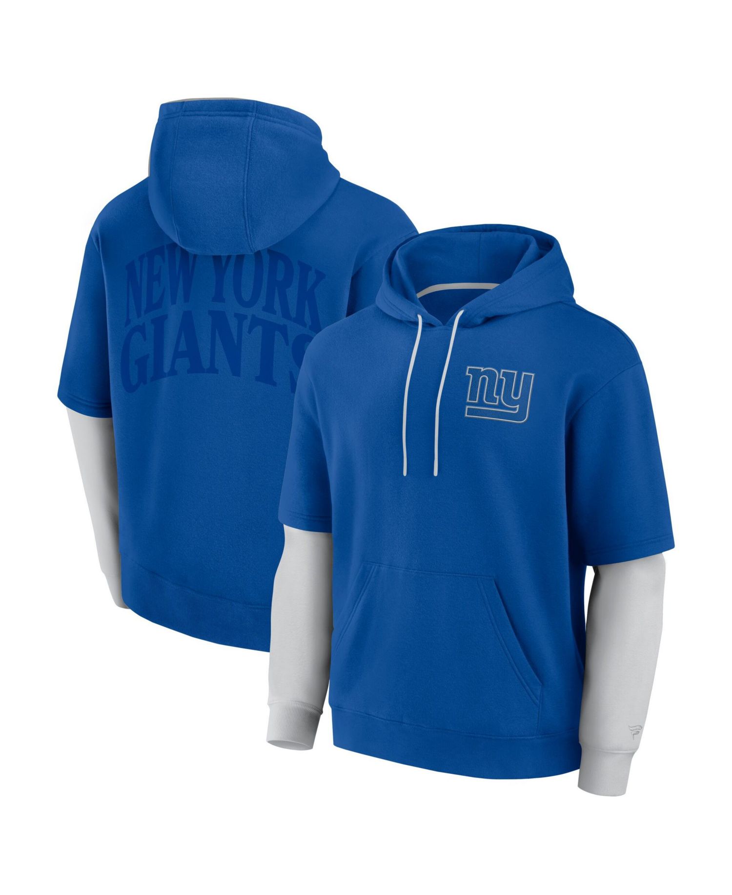 Men's and Women's Royal New York Giants Sleek Elements Pullover Hoodie