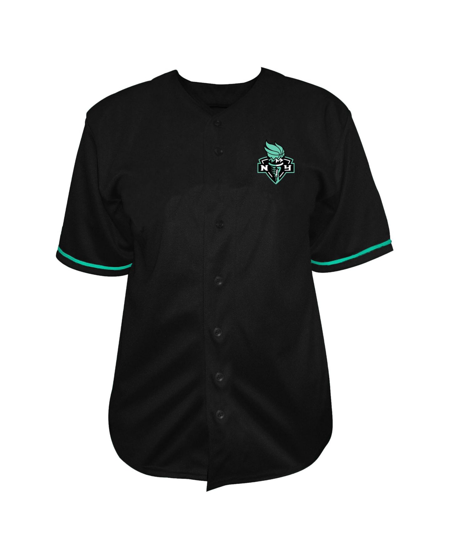 Мужской топ Fanatics Black New York Liberty Big & Tall Full-Button Fashion Jersey — фото 3