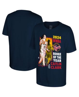 Big Boys and Girls Caitlin Clark Navy Indiana Fever 2024 WNBA Rookie of the Year T-Shirt
