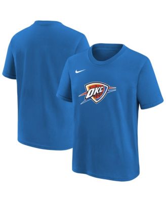 Big Boys and Girls Blue Oklahoma City Thunder Team Essential Logo T-Shirt