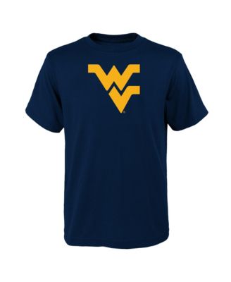 Big Boys and Girls Navy West Virginia Mountaineers Primary Logo T-Shirt