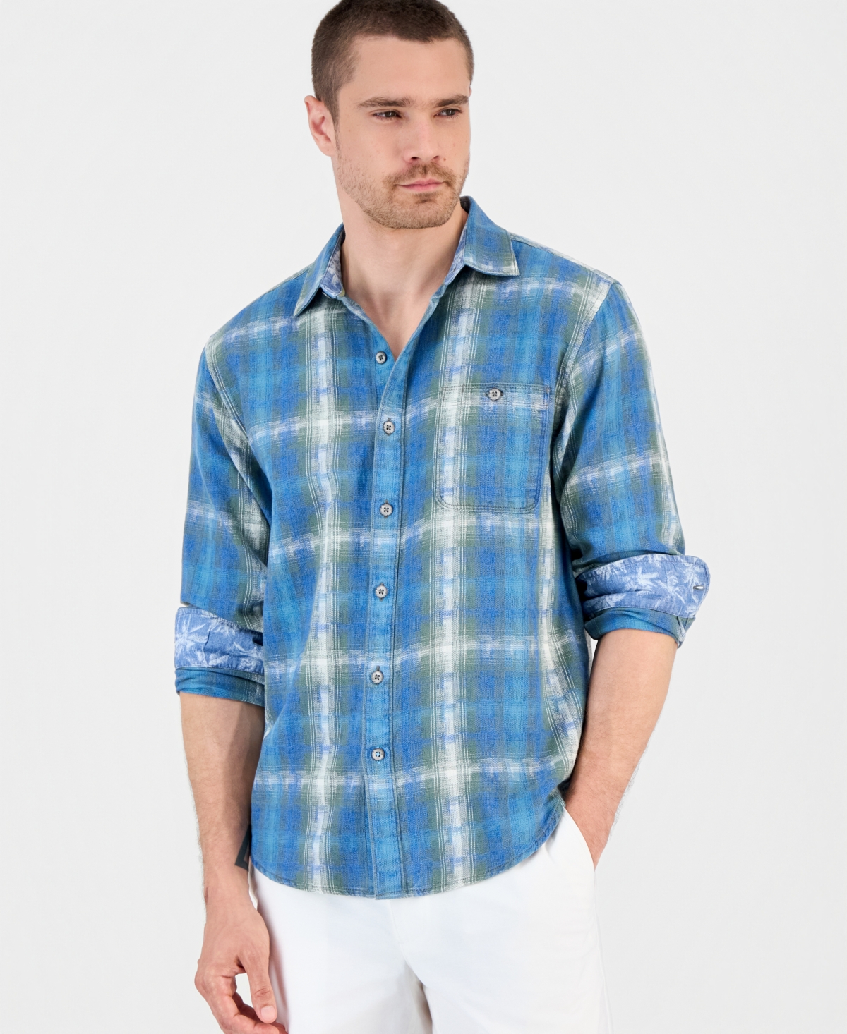 Tommy Bahama Men's Palo Alto Plaid Long-Sleeve Shirt
