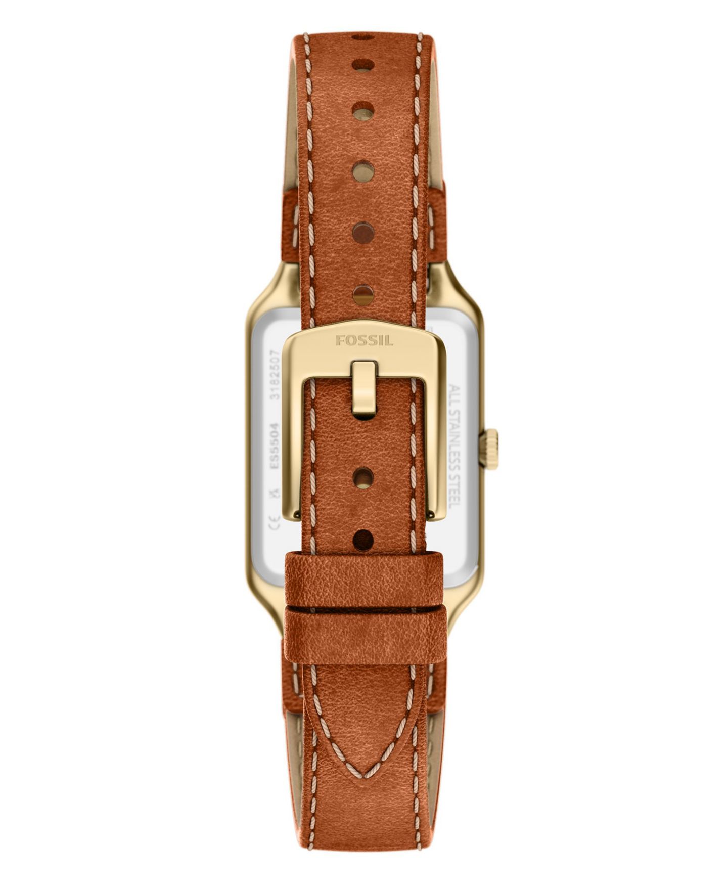Женские часы Fossil Raquel Three-Hand Date Medium Brown Leather Watch 23mm — фото 2