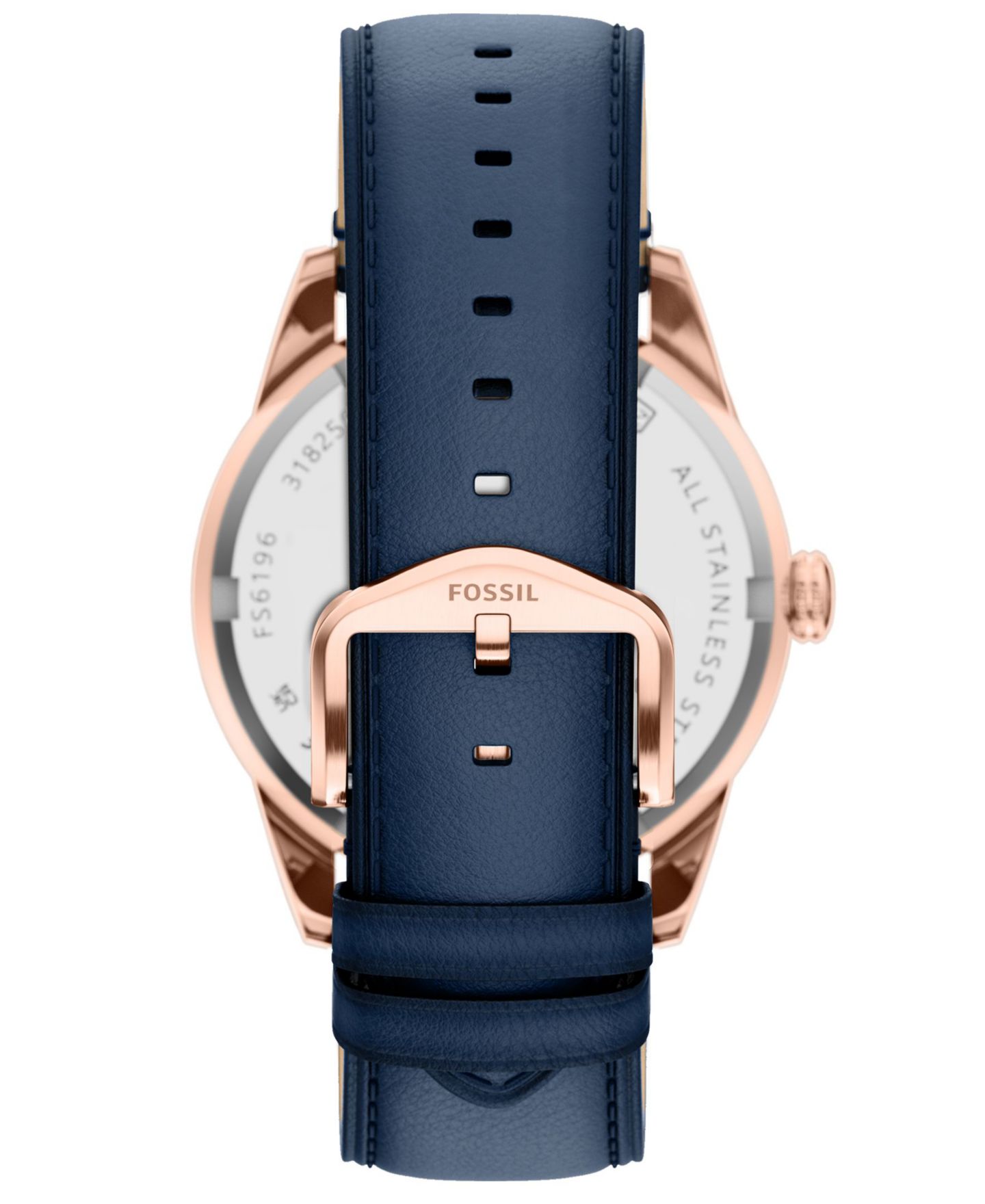 Мужские часы Fossil Pearson Multi-function Navy Leather Watch 42mm — фото 2