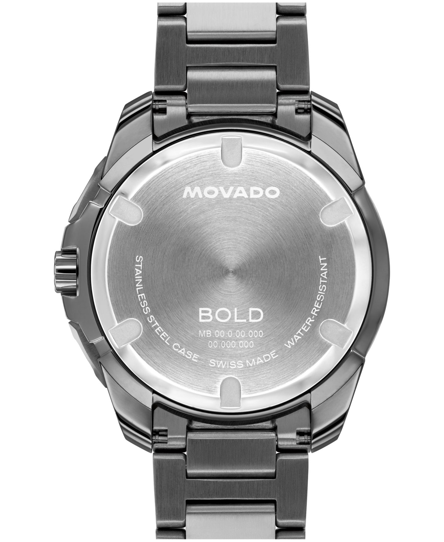 Мужские часы Movado Bold Verso S Swiss Quartz Chrono Ionic Plated Military Gray Steel Watch 44mm — фото 3