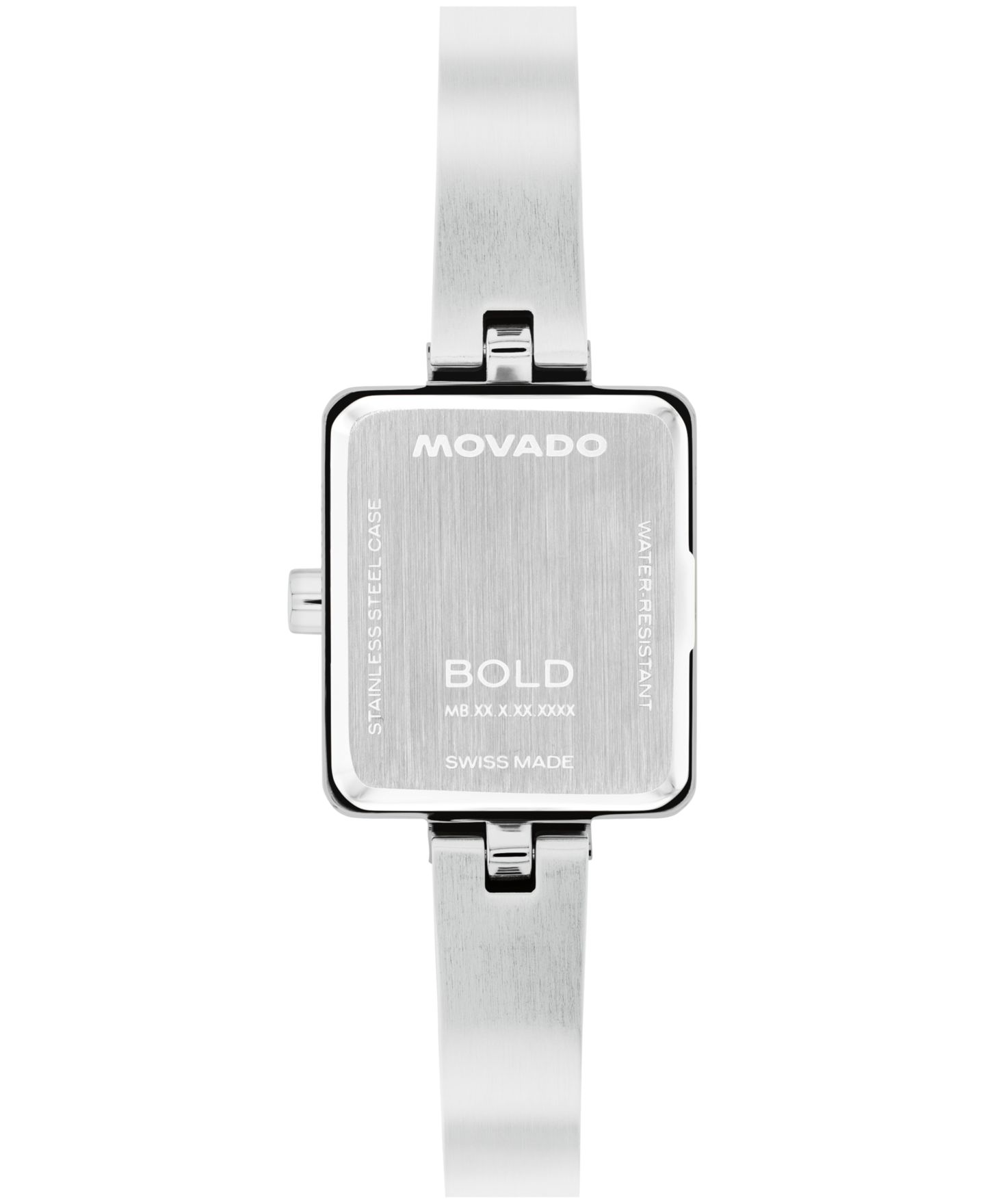 Женские часы Movado Bold Tank Mini Bangle Swiss Quartz Stainless Steel Watch 20mm x 23mm — фото 3