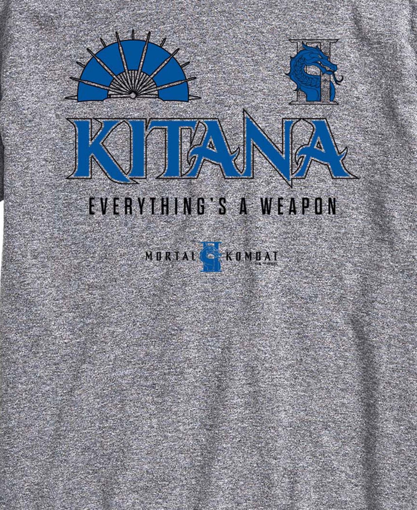 Мужская футболка AIRWAVES Mortal Kombat Kitana Graphic, цвет: Меланжевый — фото 3