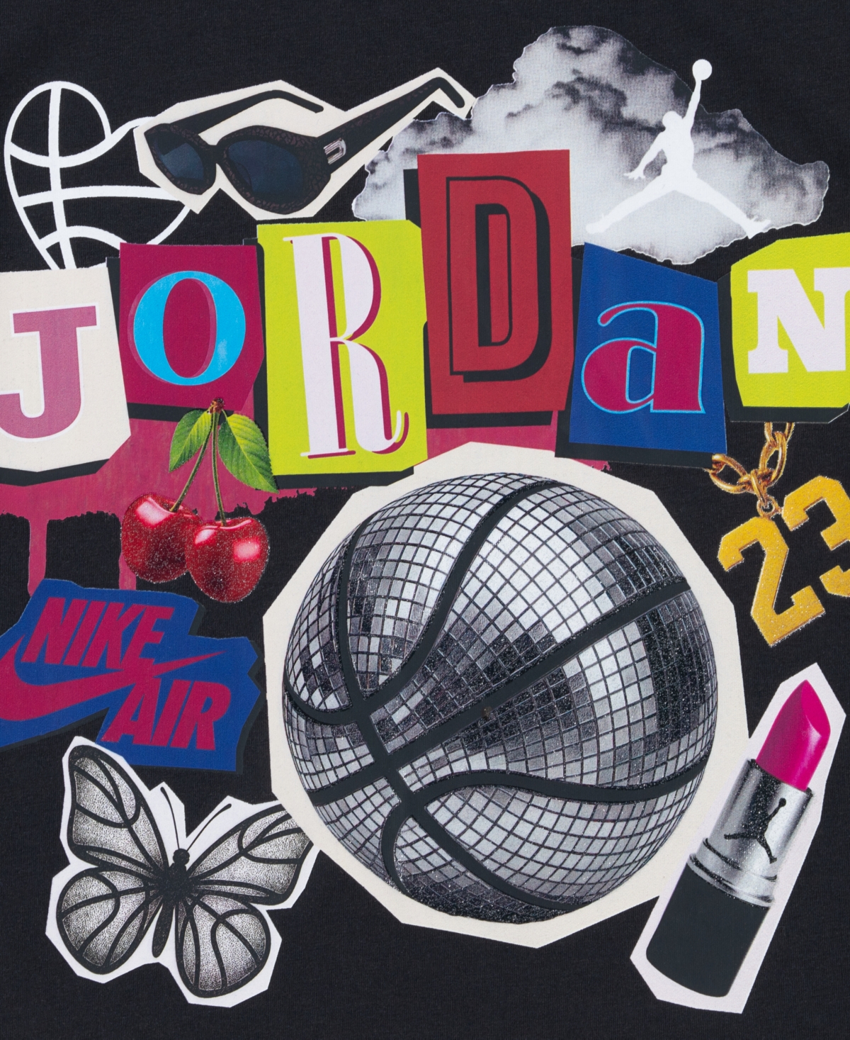 Jordan Girls' 7-16 Air Collage Short-Sleeve T-Shirt