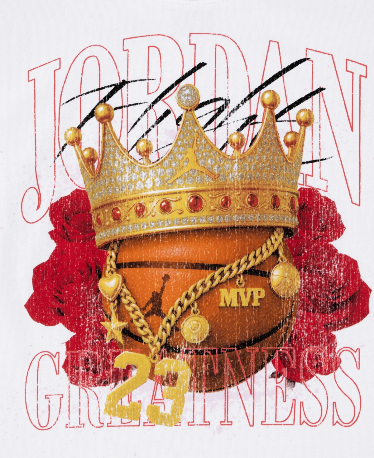 Jordan Girls' 7-16 23 Greatness Crown T-Shirt