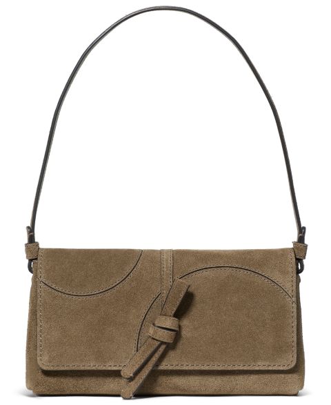 Женская сумка kate spade new york Loop Dot Patchwork Suede Flap Small Shoulder, цвет: Driftwood