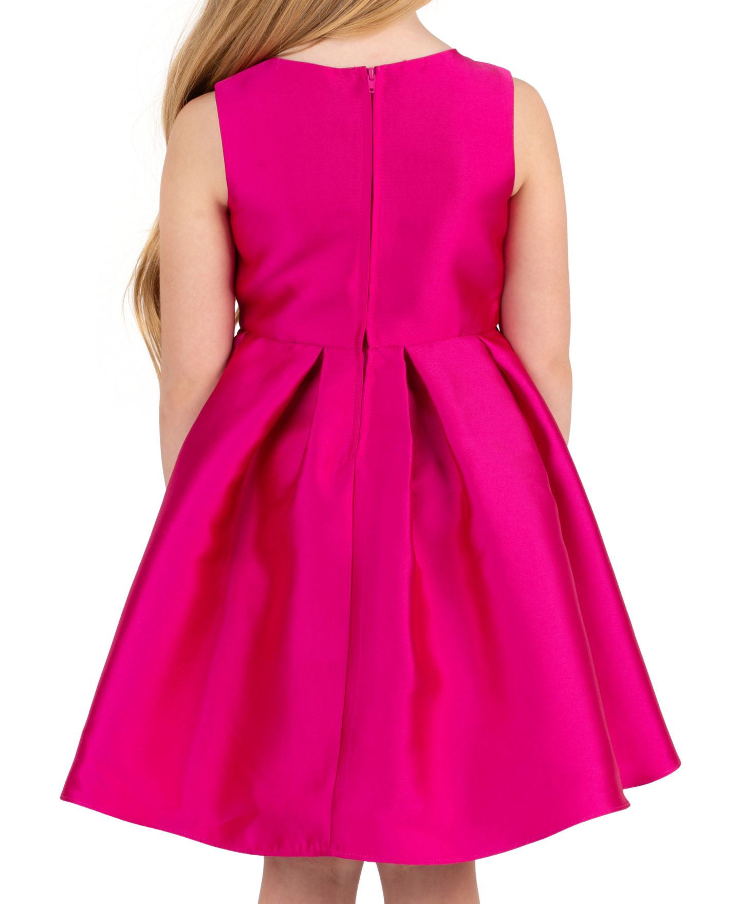 Платье Rare Editions Mikado Bow Bodice Pleated Dress для девочек, цвет: Ягодный — фото 3