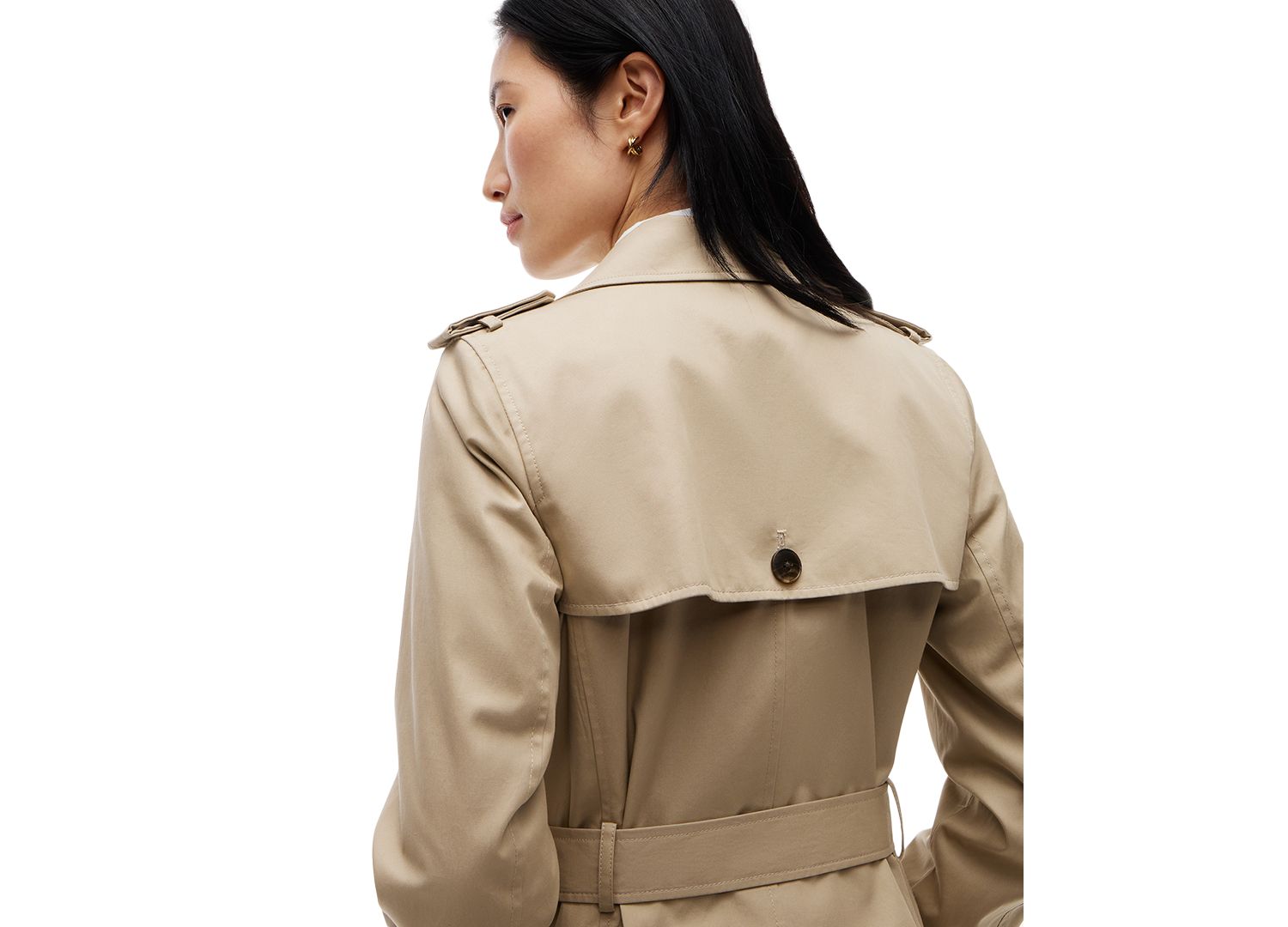Women's Double-Breasted Belted Trench Coat