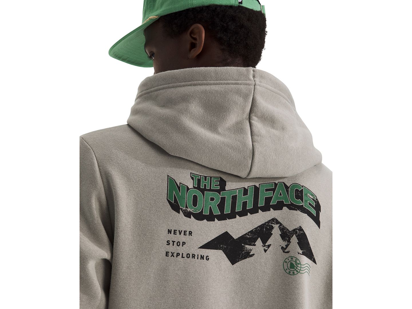 Мужское худи The North Face Explore Postcard Pull-On, цвет: Серо-бежевый — фото 3