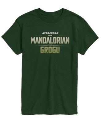 Men's The Mandalorian & Grogu Logo Vintage Faded Graphic T-Shirt