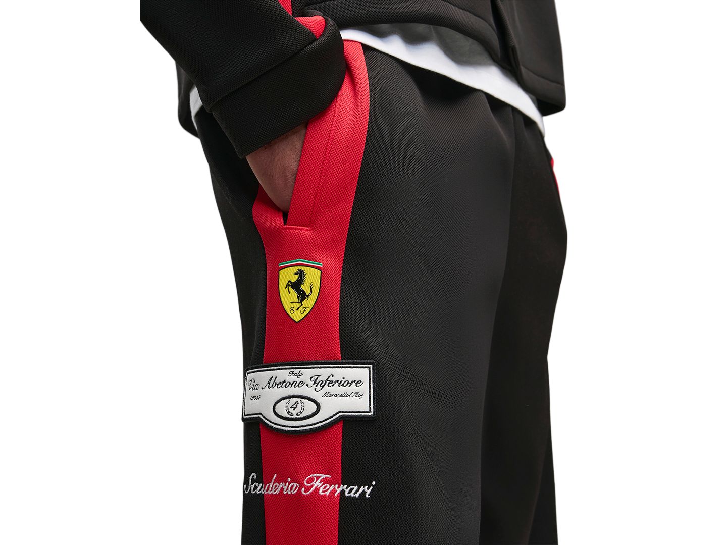Мужские брюки Puma Ferrari Track Pants, цвет: Чёрный — фото 3