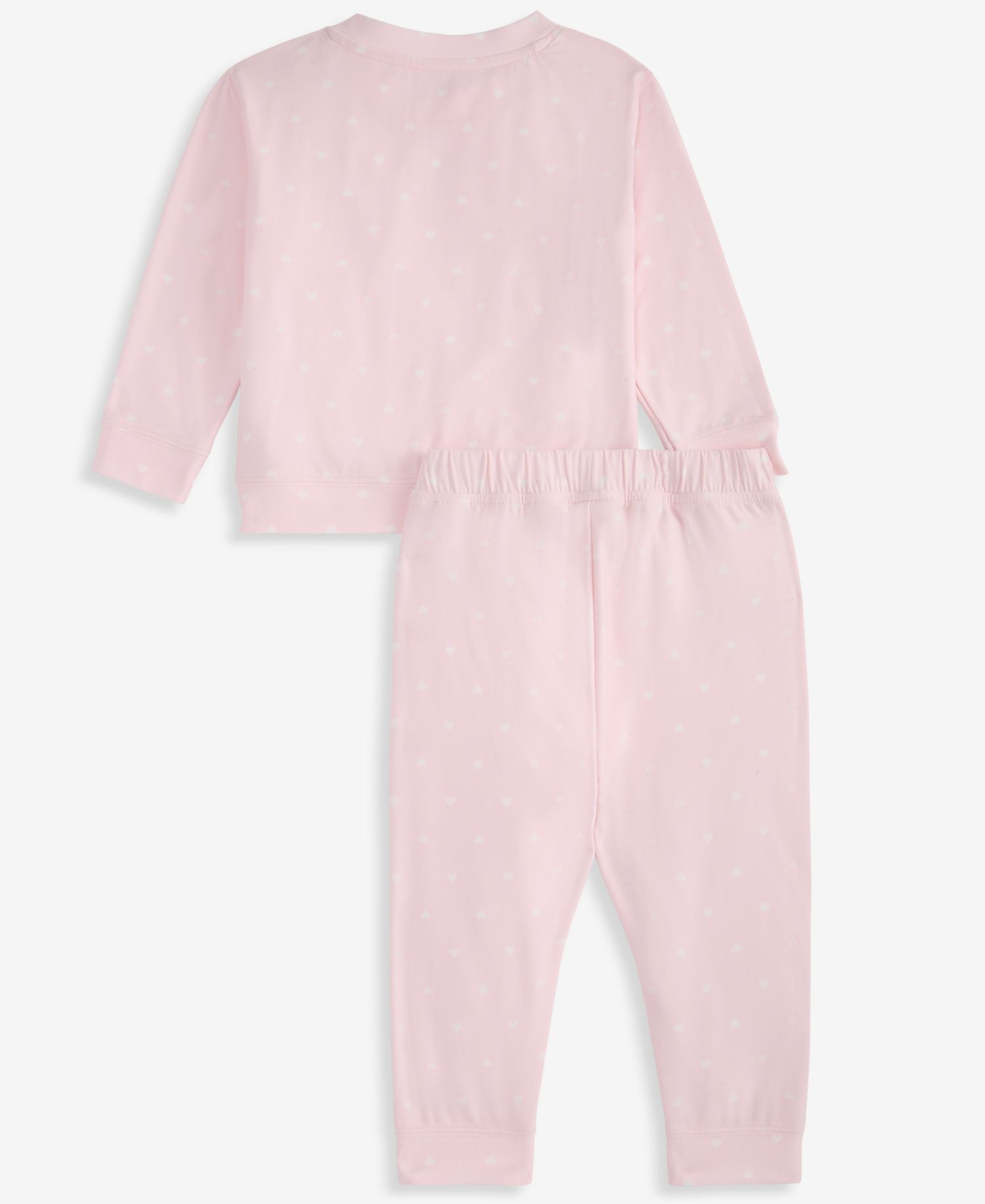 Baby Girls' 0M-24M Soft & Cozy Heart-Print Sweatshirt and Sweatpants, 2-Piece Set