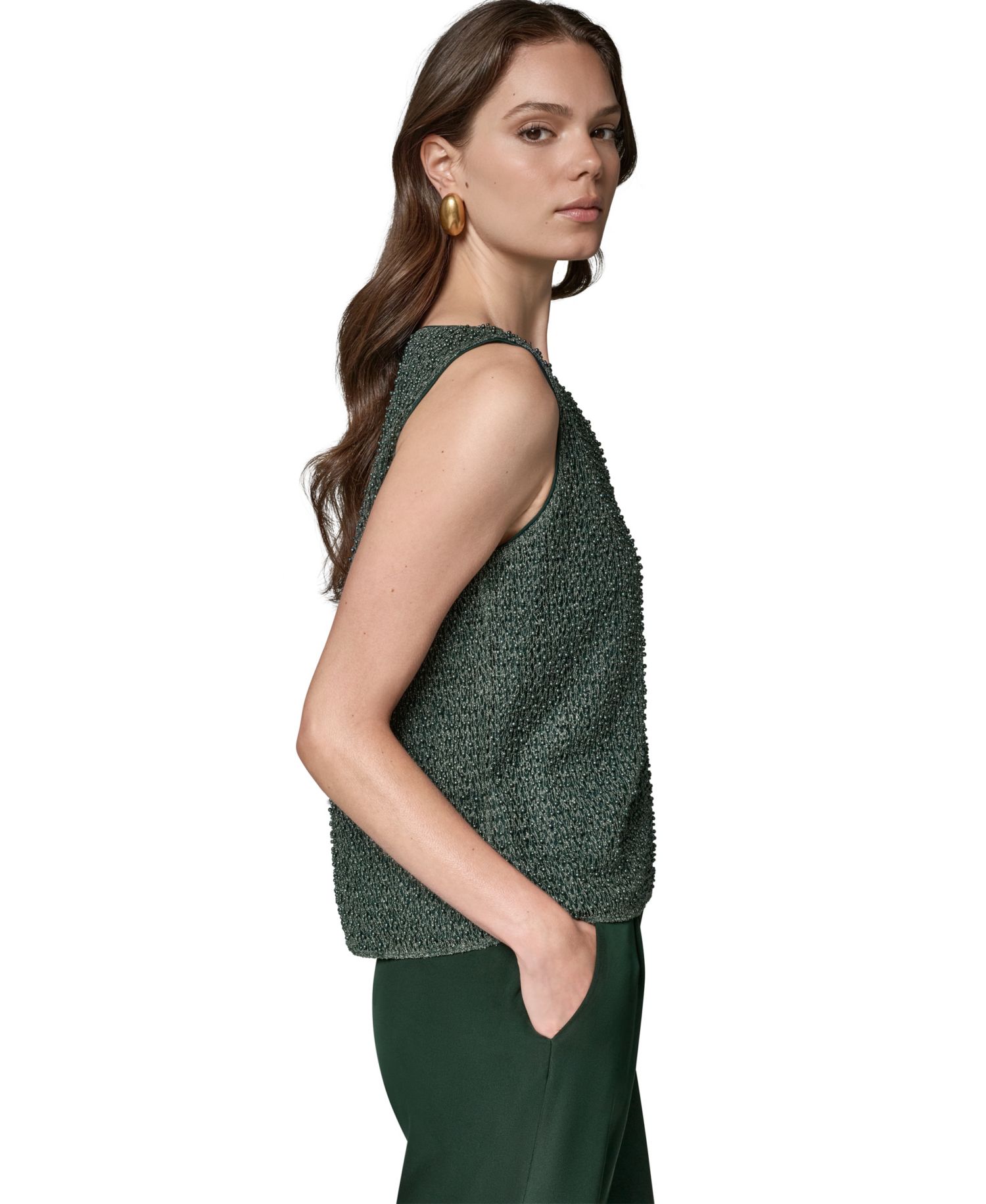 Women's Boat Neck Sleeveless Tank Top