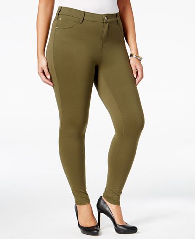 Celebrity Pink Trendy Plus Size Ponte-Knit Jeggings