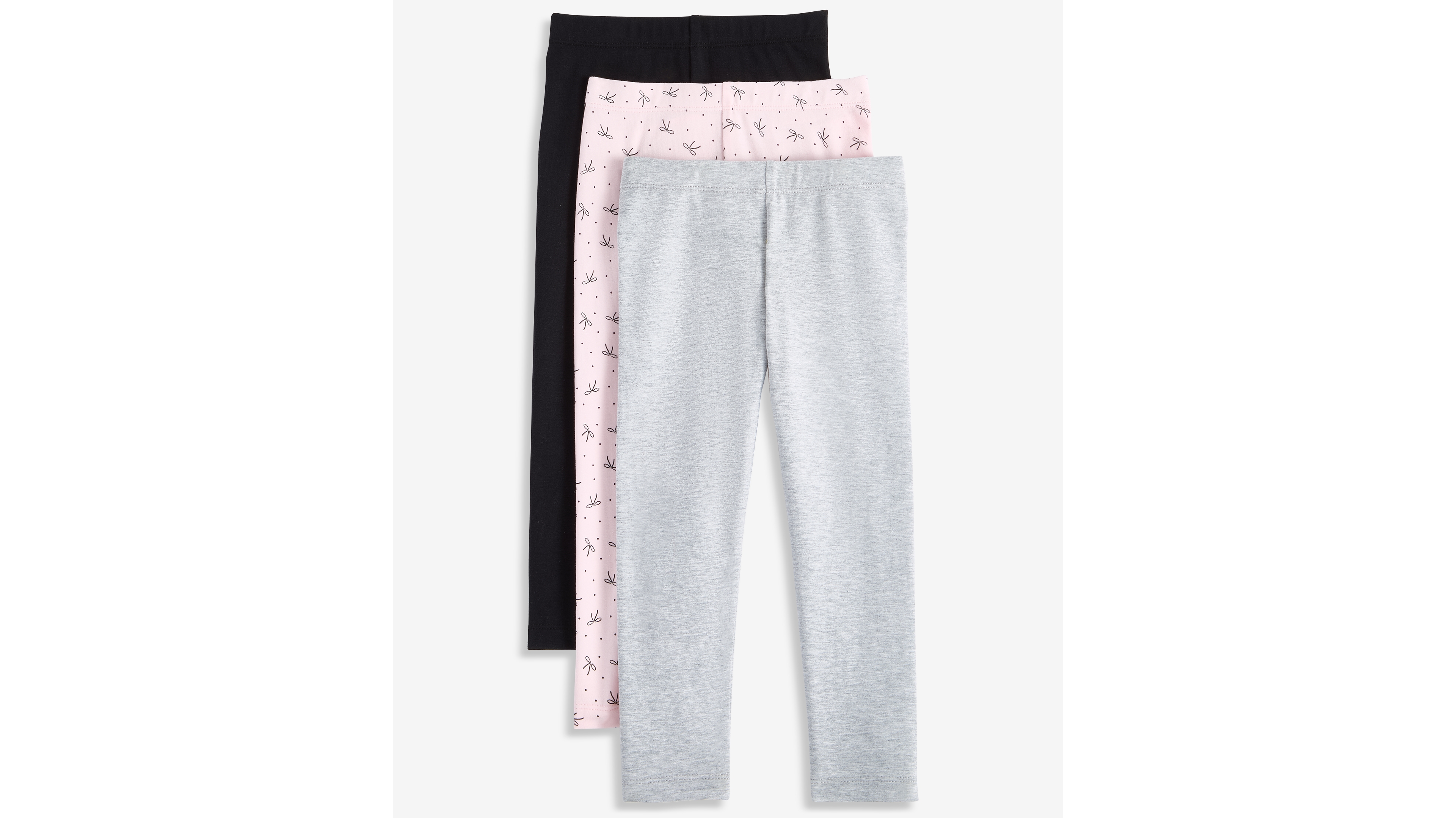 Epic Threads Toddler Girls' 12M-5T Solid, Heathered and Bow-Print Leggings, 3-Pack, Macy's Exclusive