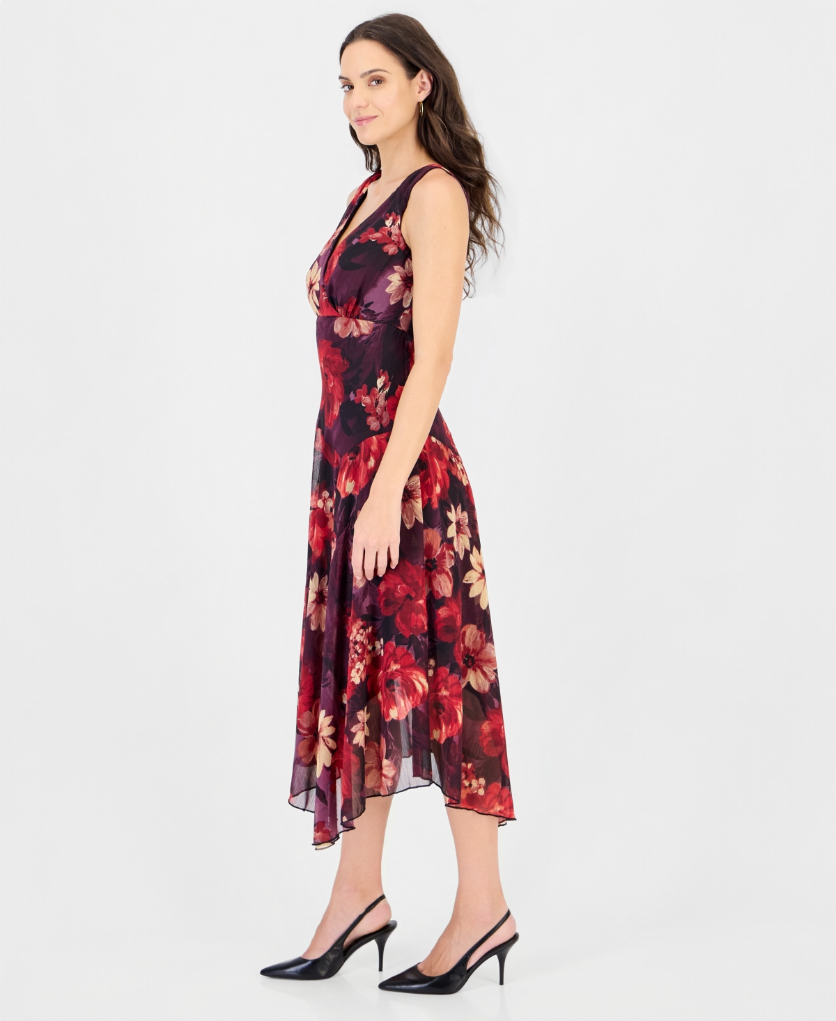 Connected Women's Floral Asymmetrical Dress