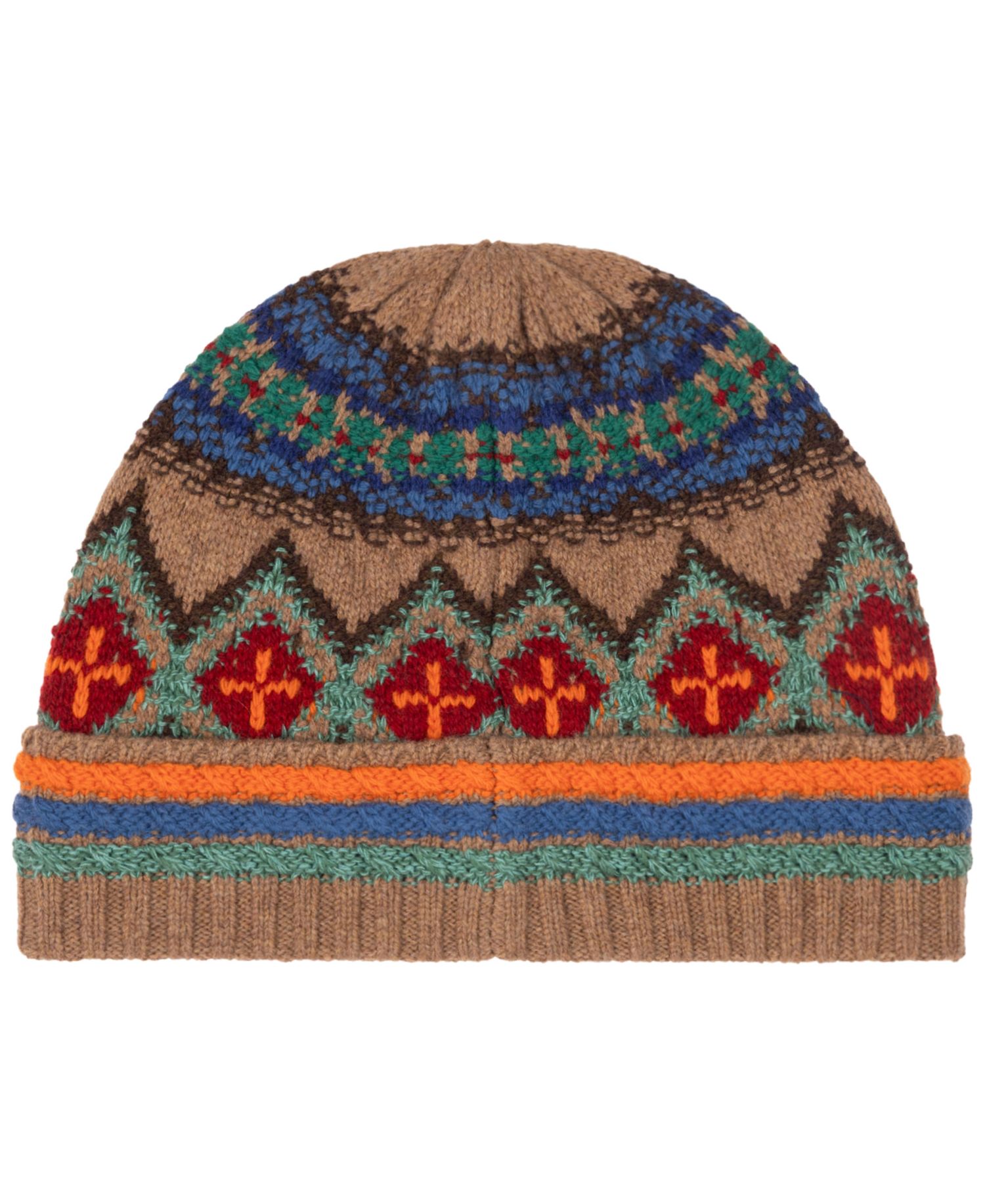 Men's Fair Isle Pattern Beanie Hat
