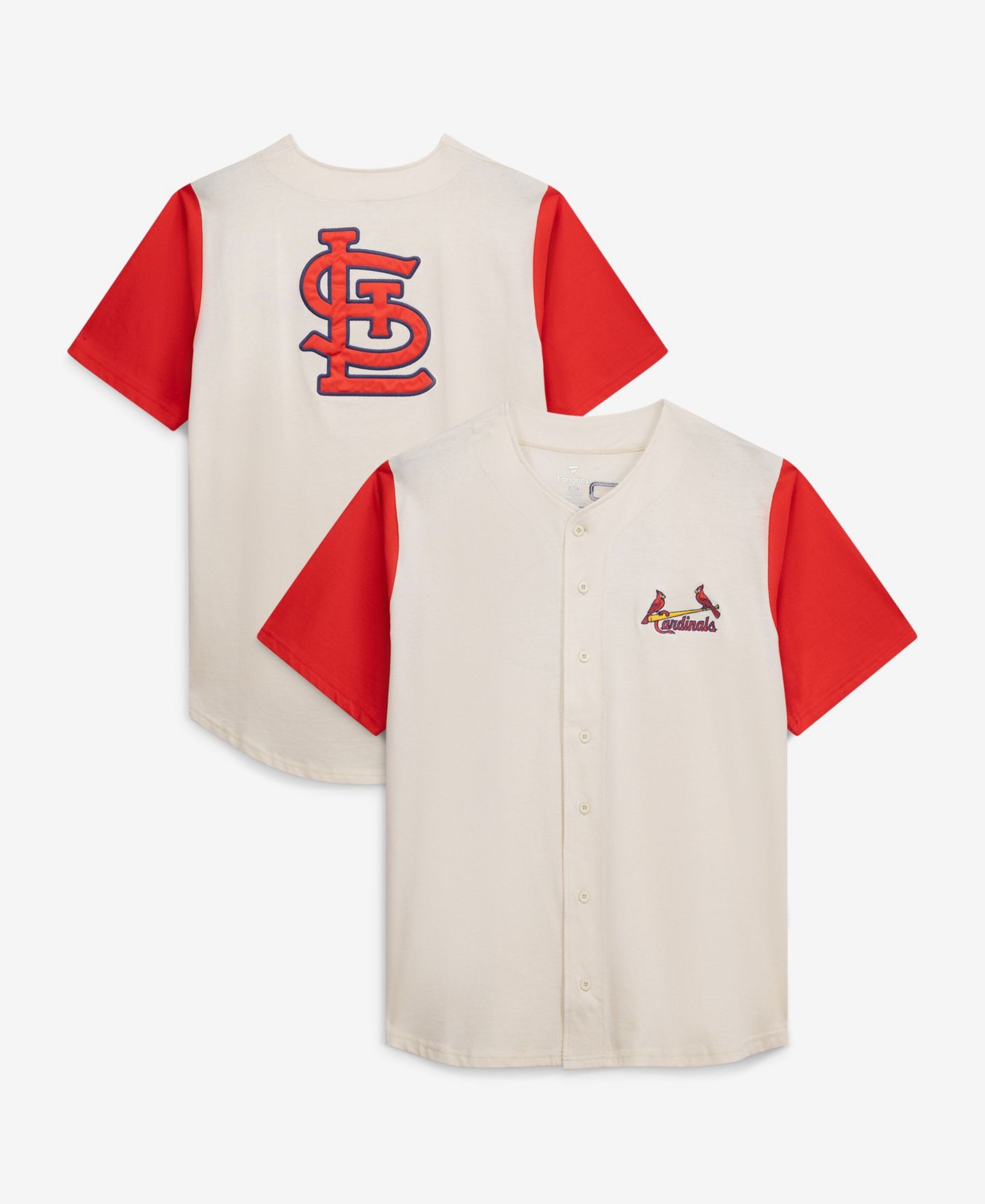 Мужское джерси на пуговицах Fanatics Profile St. Louis Cardinals, большие размеры, Cream — фото 1
