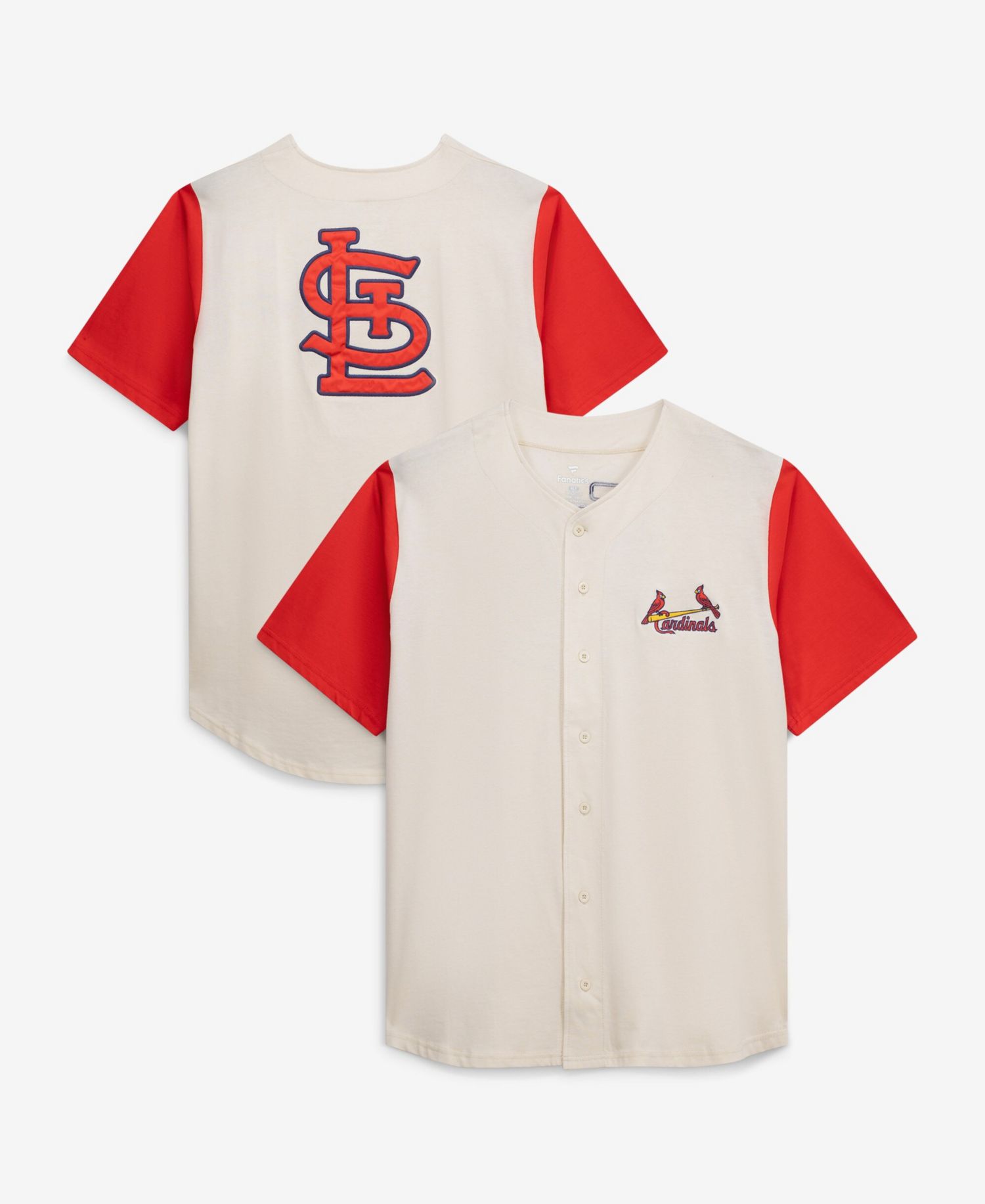 Men's Profile Cream St. Louis Cardinals Big & Tall Full-Button Jersey