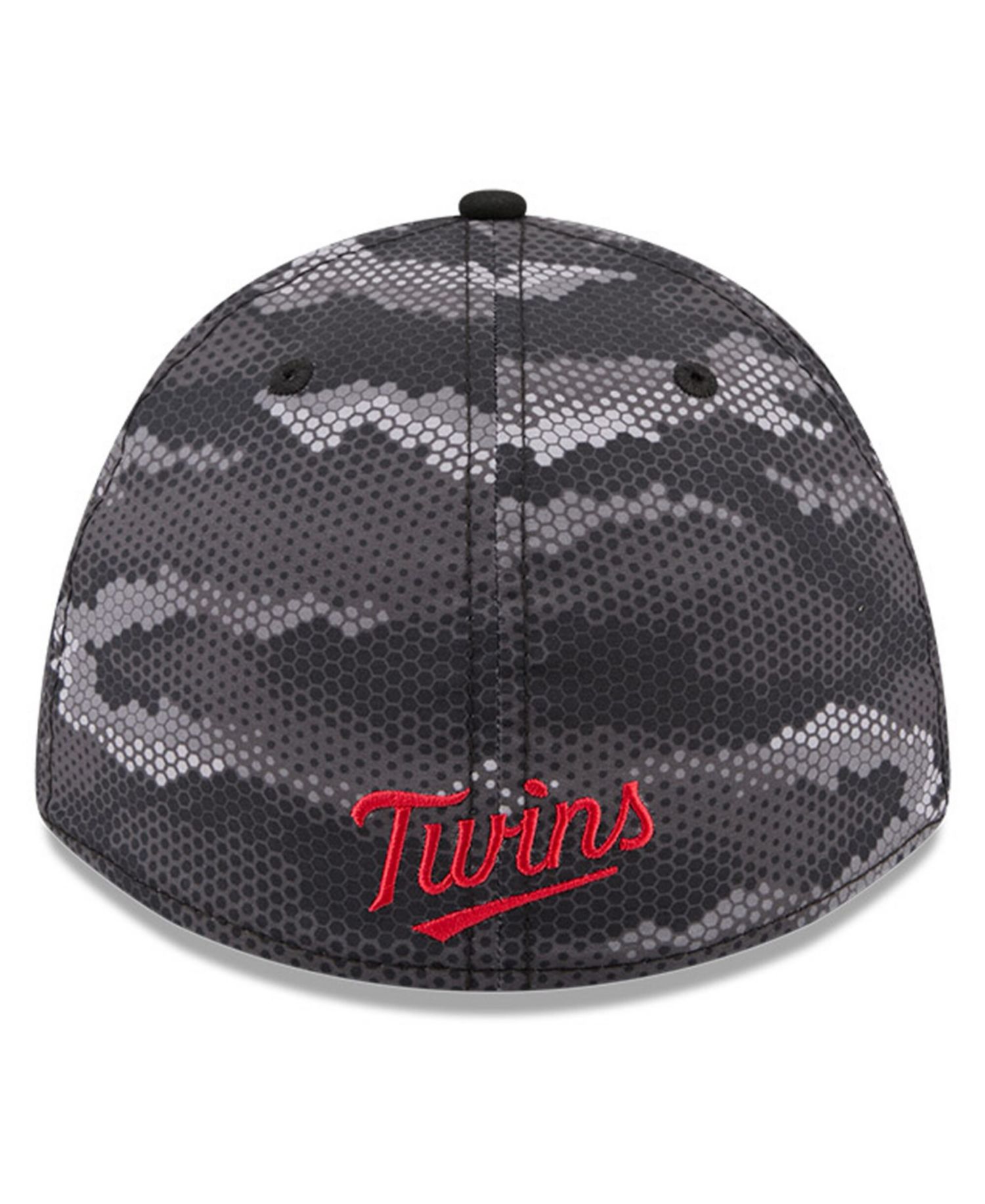 Men's Black Minnesota Twins Camo 39THIRTY A-Frame Flex Hat
