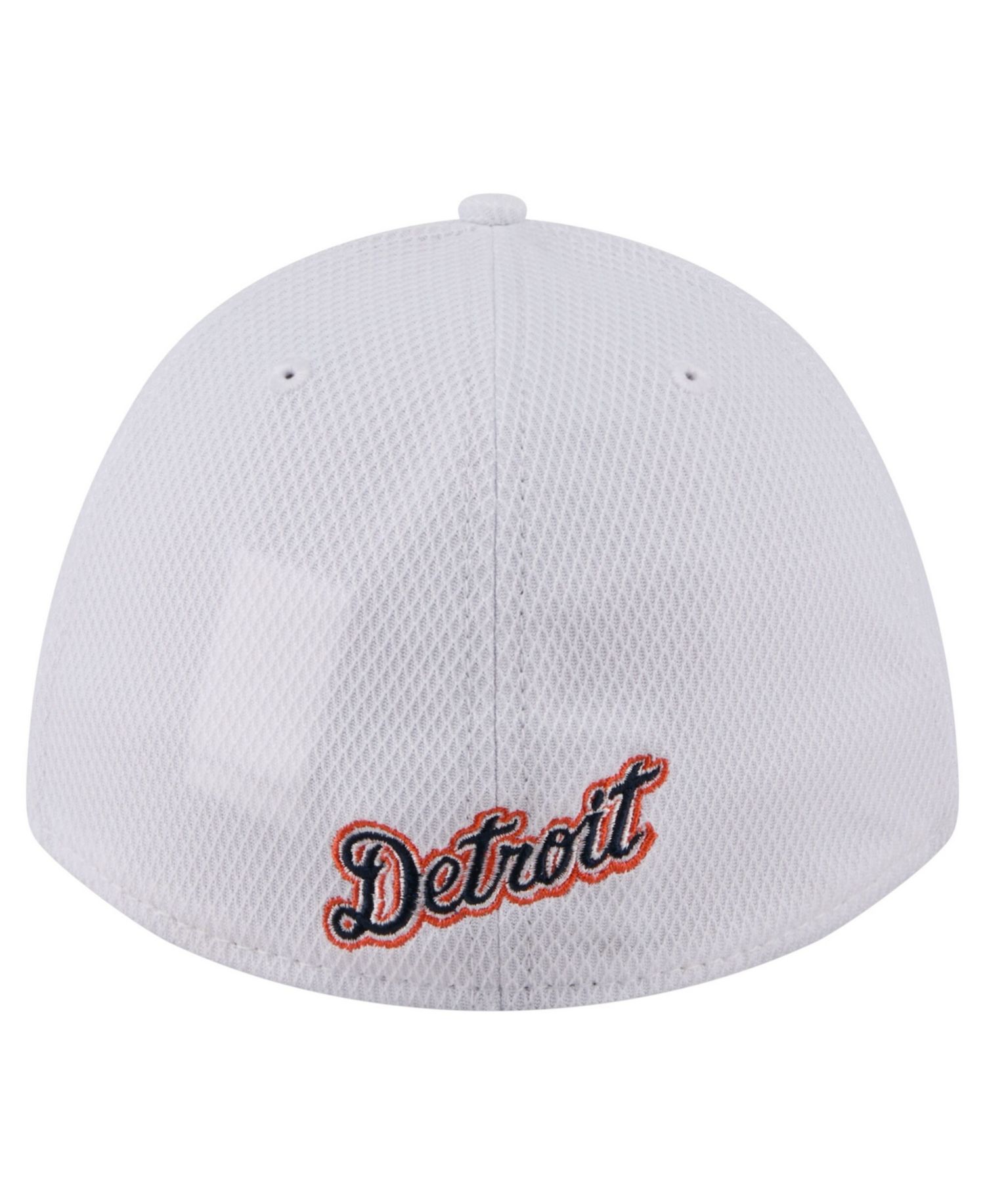 Men's White Detroit Tigers Cut n Sew 39THIRTY Flex Hat