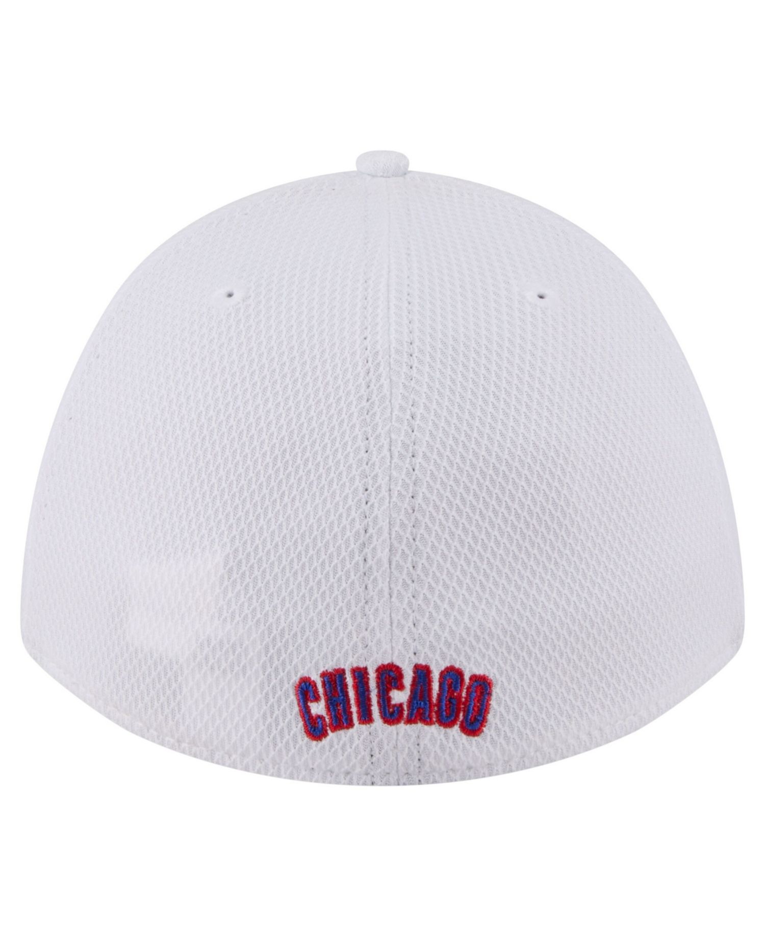 Men's White Chicago Cubs Cut n Sew 39THIRTY Flex Hat