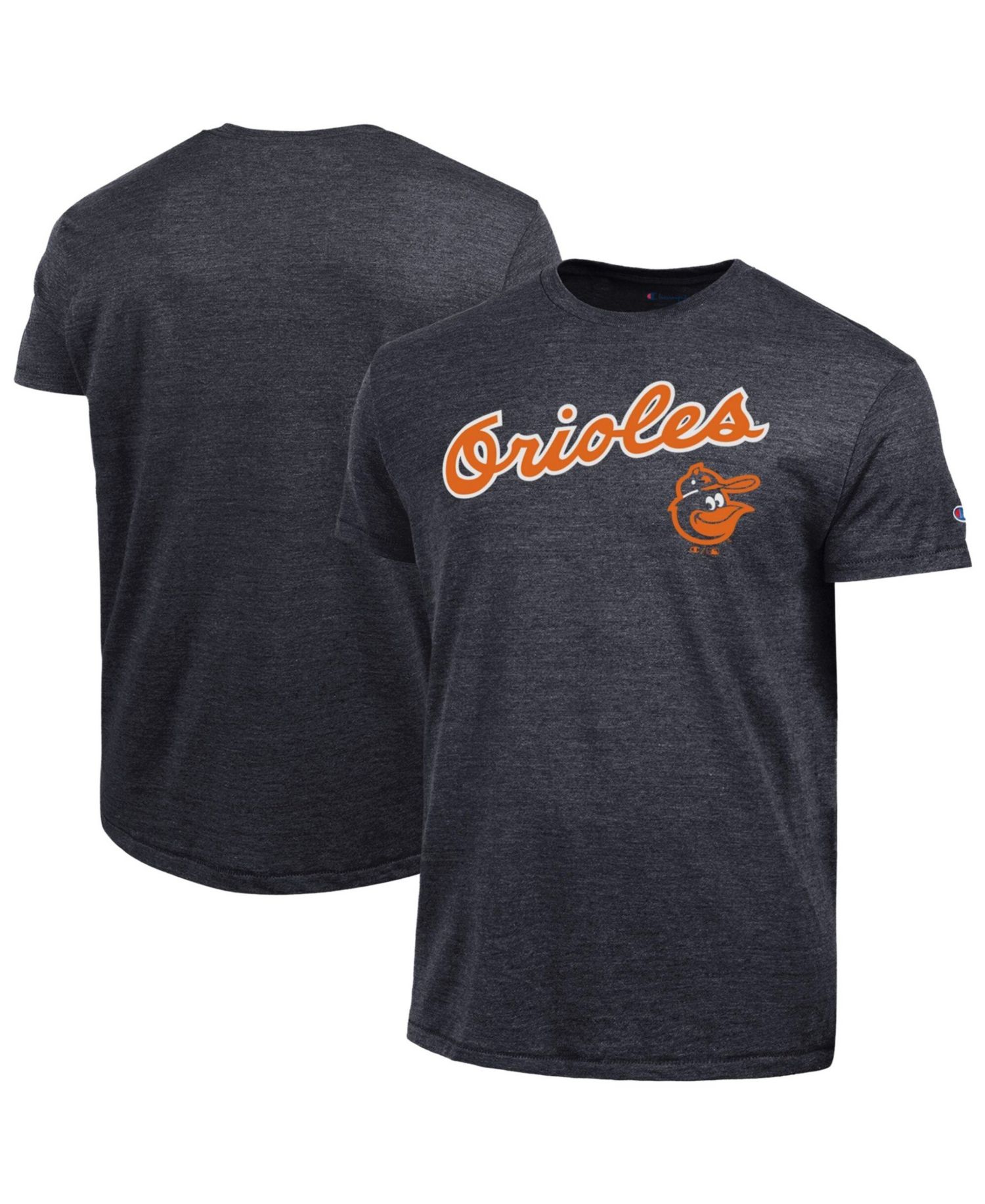 Men's Black Baltimore Orioles Cooperstown Wordmark Lockup Tri-Blend T-Shirt