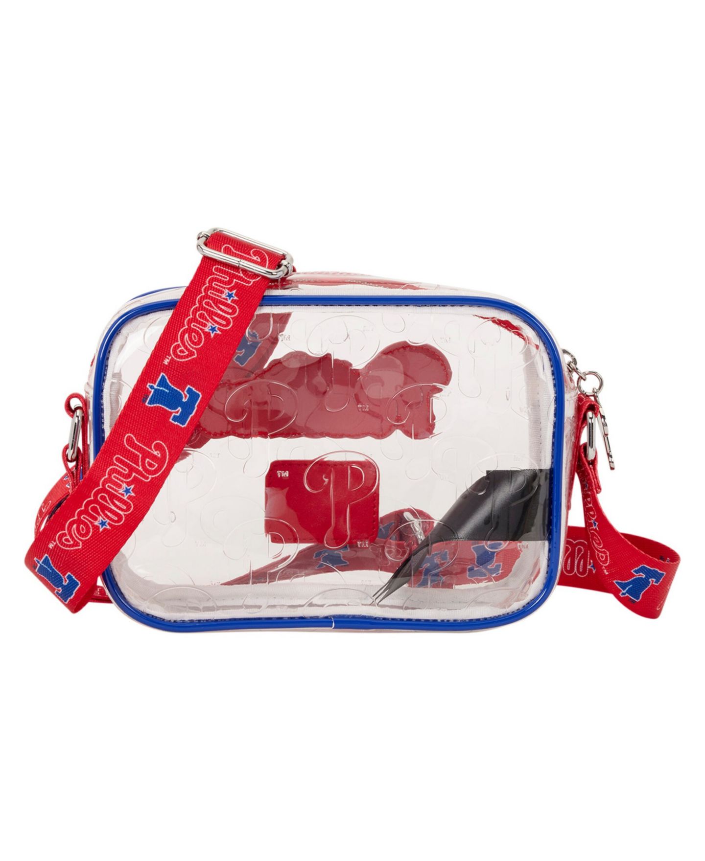 Женская сумка Loungefly Philadelphia Phillies Clear All Over Logo Crossbody — фото 3