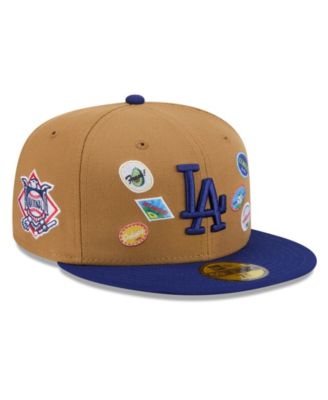 Men's Tan Los Angeles Dodgers Fruit Sticker 59FIFTY Fitted Hat