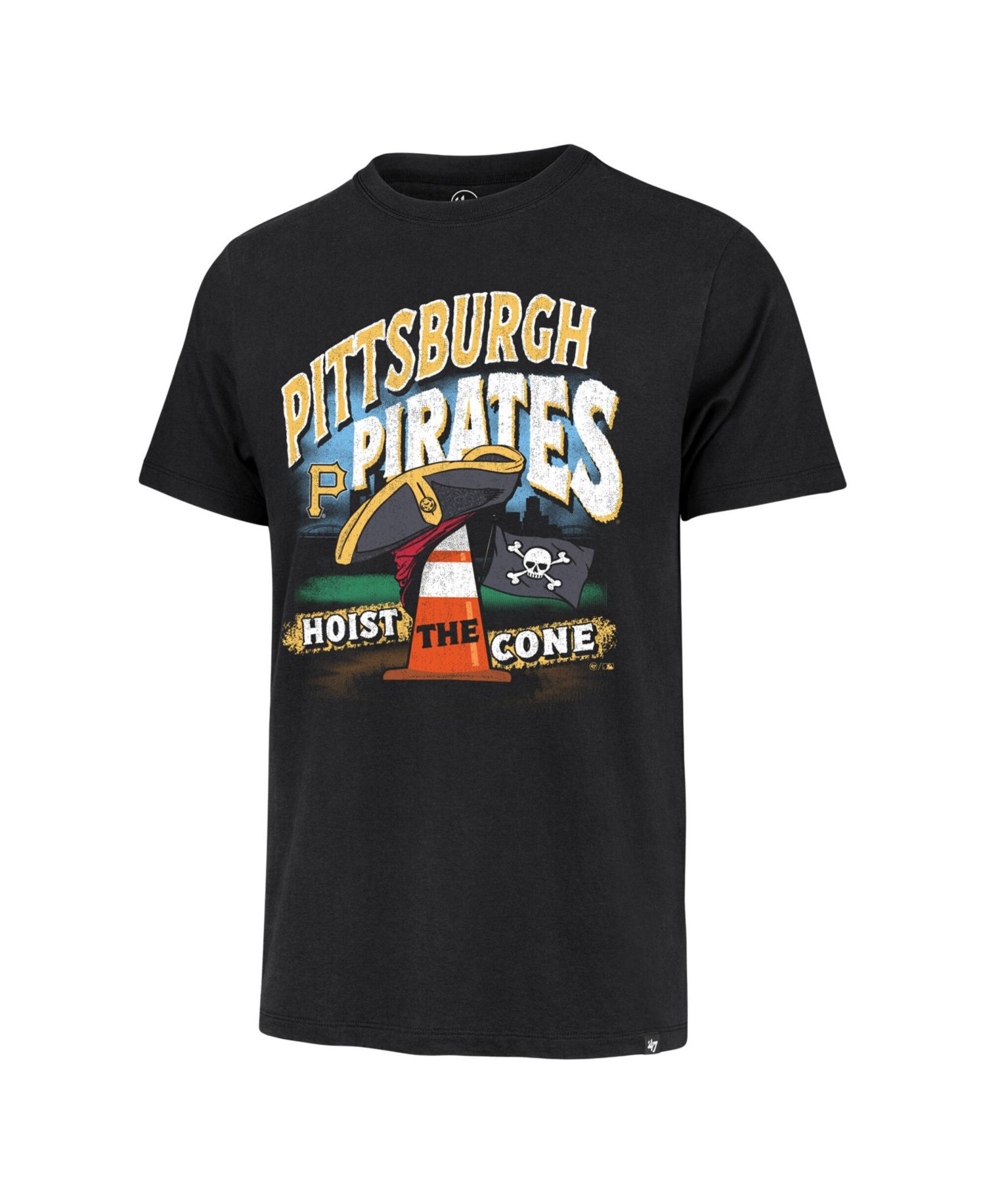 Men's Black Pittsburgh Pirates Hoist the Cone Regional Franklin T-Shirt
