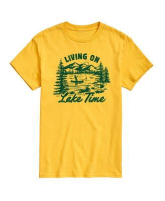 Men's Instant Message Living On Lake Time Graphic T-Shirt