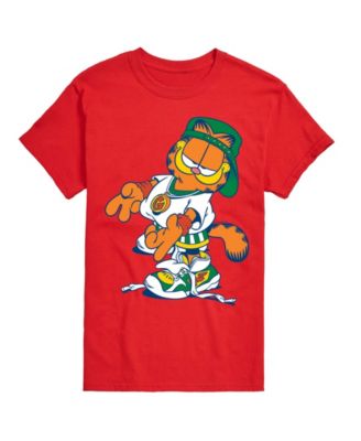 Men's Garfield Streetwear Peace Sign Graphic T-Shirt