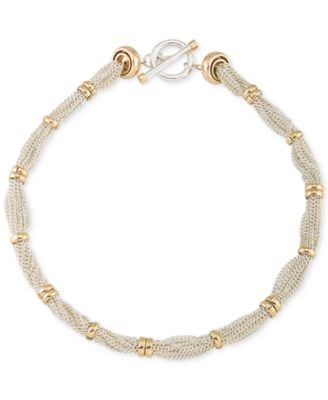 ralph lauren two tone link necklace