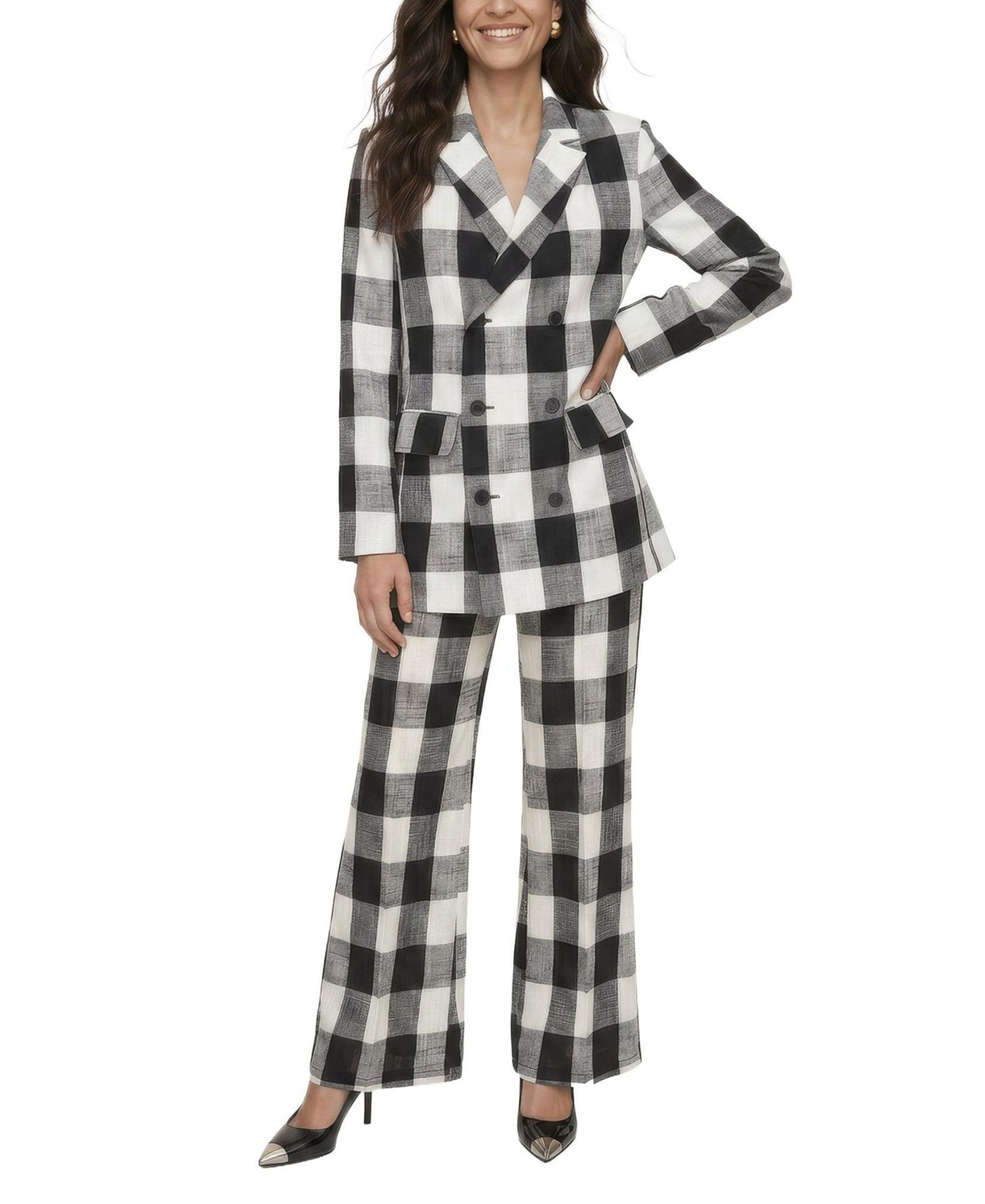 Women's Zena Double Breasted Check Jacket