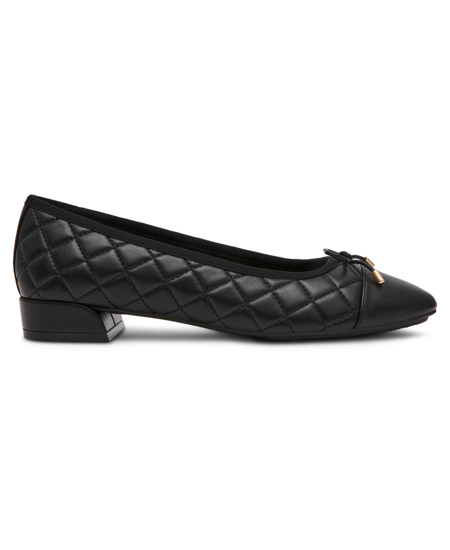 Женские стёганые балетки Anne Klein Divine без застёжки, цвет: Чёрный — фото 2