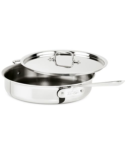 AllClad d3 Armor Stainless Steel 3Qt. Sauté Pan with Lid & Reviews