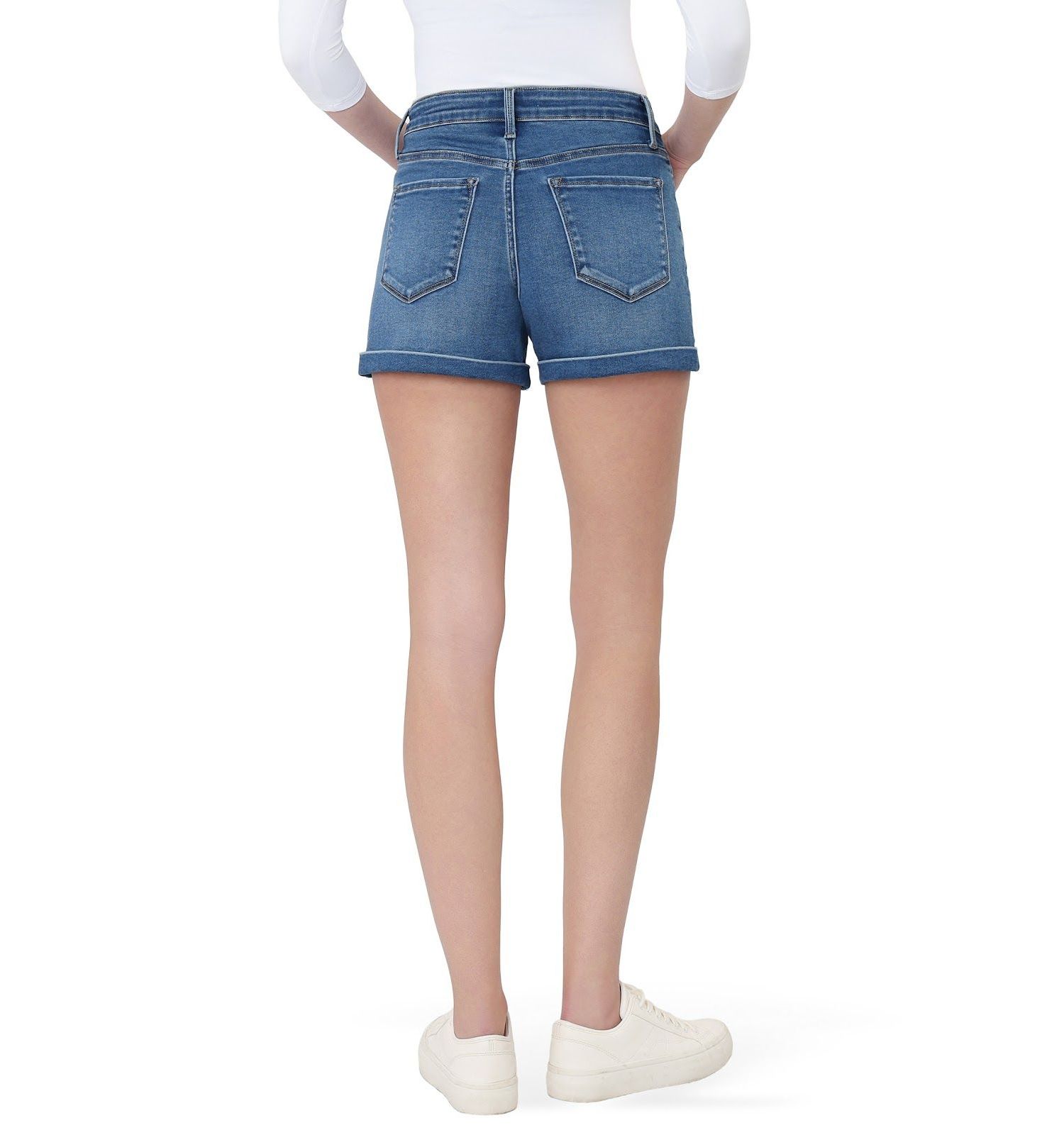 Women's High Rise Super Soft Cuffed Denim Shorts